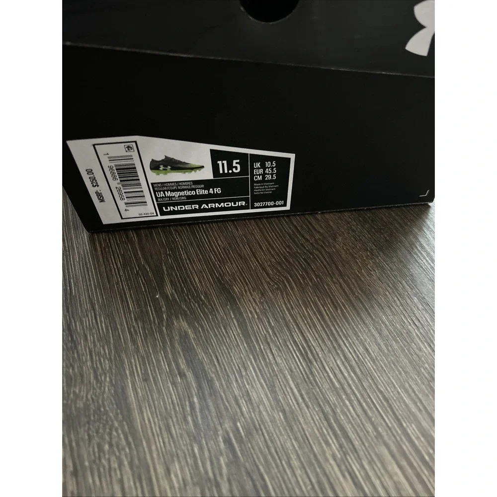 UNDER ARMOUR Magnetico‎ Elite 4 FG 3027700 001 Black Anthracite Men Soccer 11.5 - Picture 4 of 7